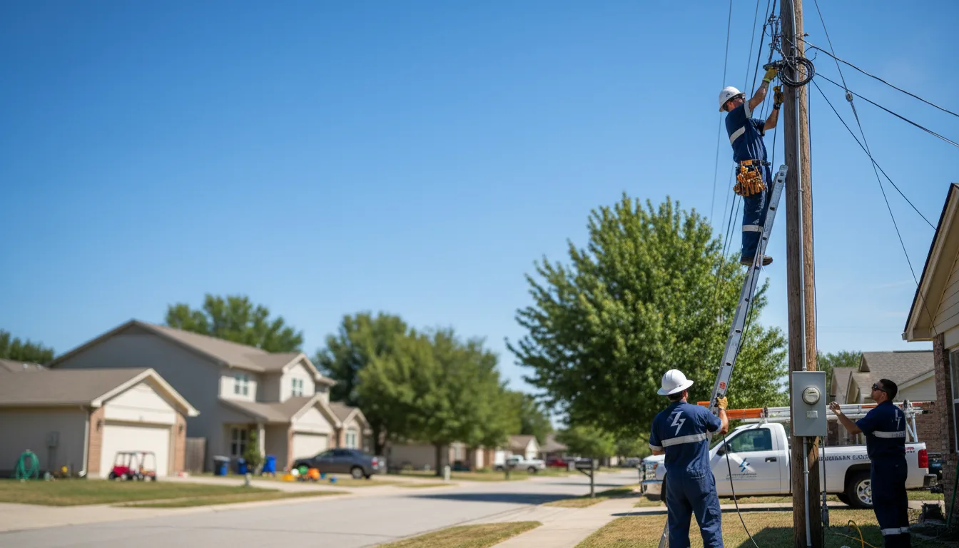 Residential electrician providing installation services in Freeland, PA